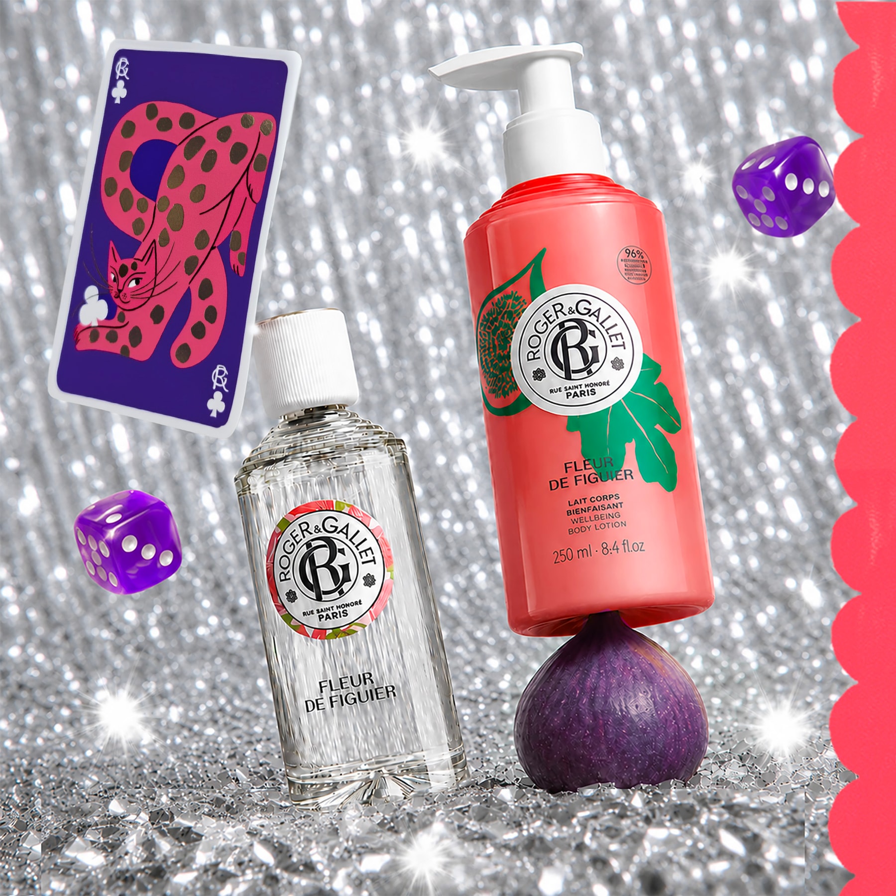 Fleur de Figuier Coffret Noël eau parfumée bienfaisante 100ml + lait corps bienfaisant
