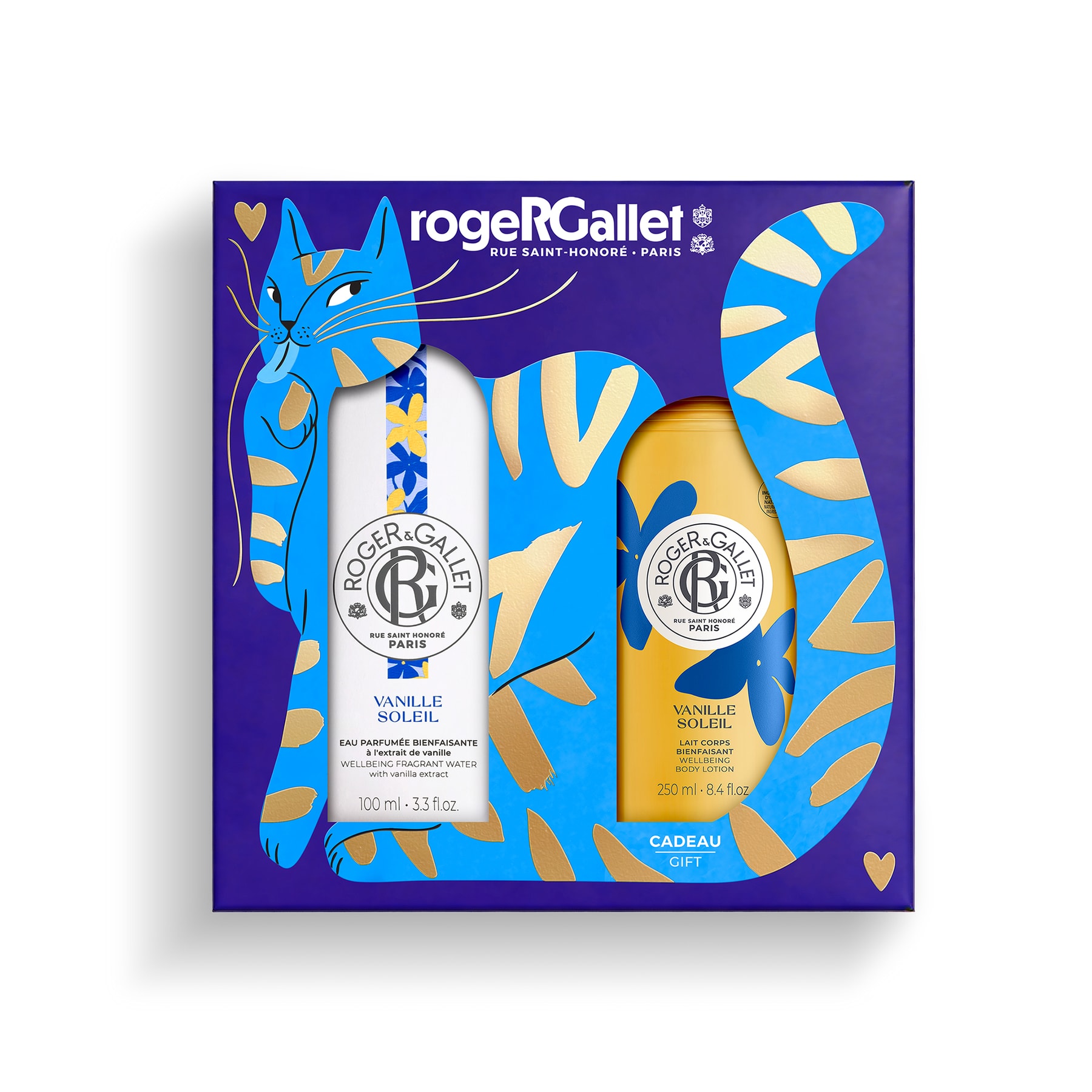 Vanille Soleil Coffret Noël eau parfumée bienfaisante 100ml + lait corps bienfaisant